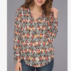NIC+ZOE Paintbrush Print Blouse
Size L